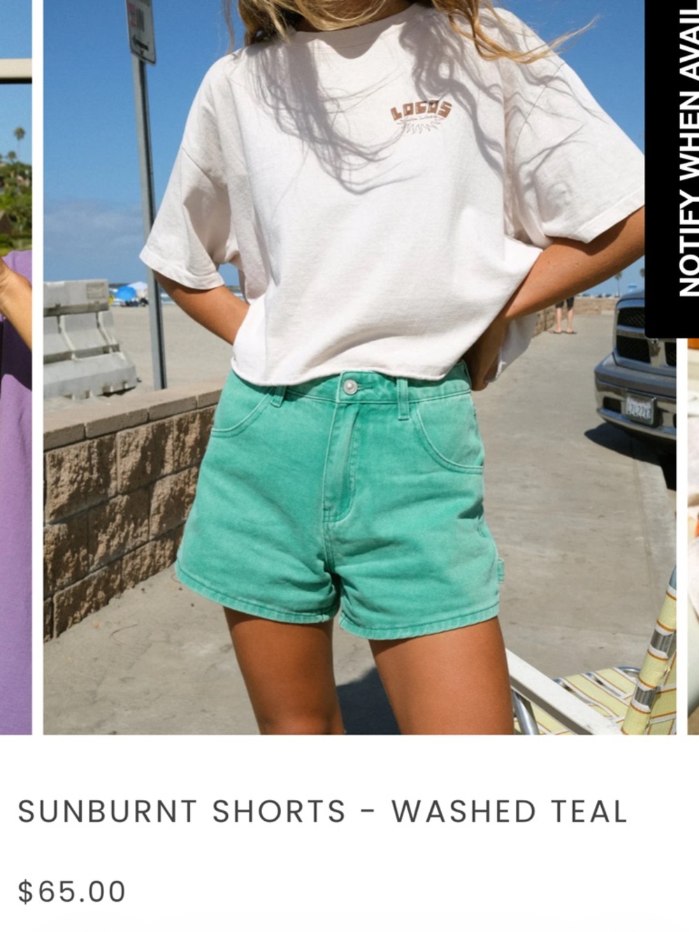 Surf Locos Sunburnt Washed Teal Women's Shorts